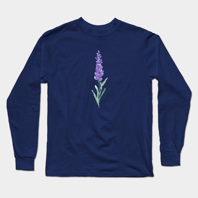 Lavender Long Sleeve T-Shirt by KaylaPhan